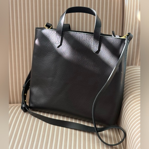 Madewell Black Leather Crossbody Bag purse - Picture 9 of 9